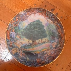 Adam and Eve heirloom porcelain plate